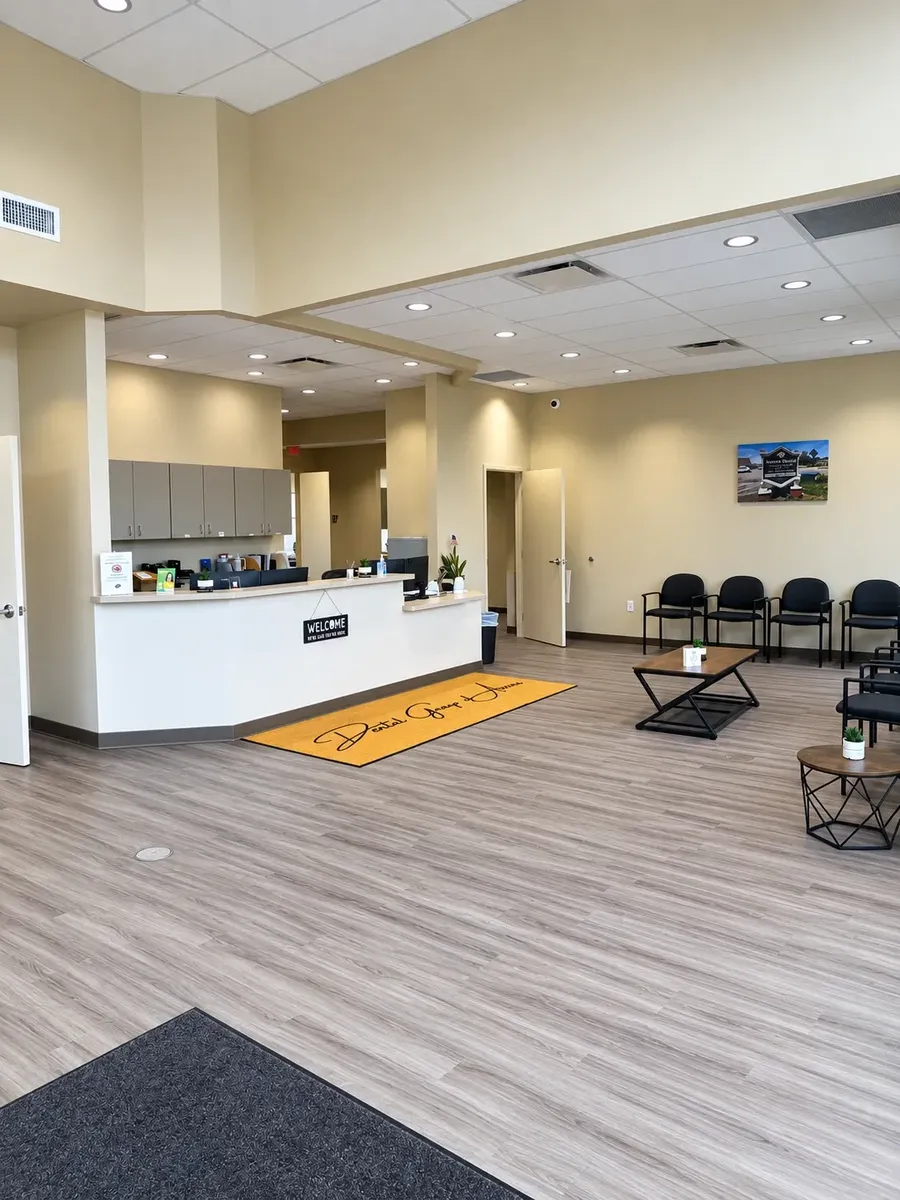 The front desk and lobby at Dental Group of Aurora