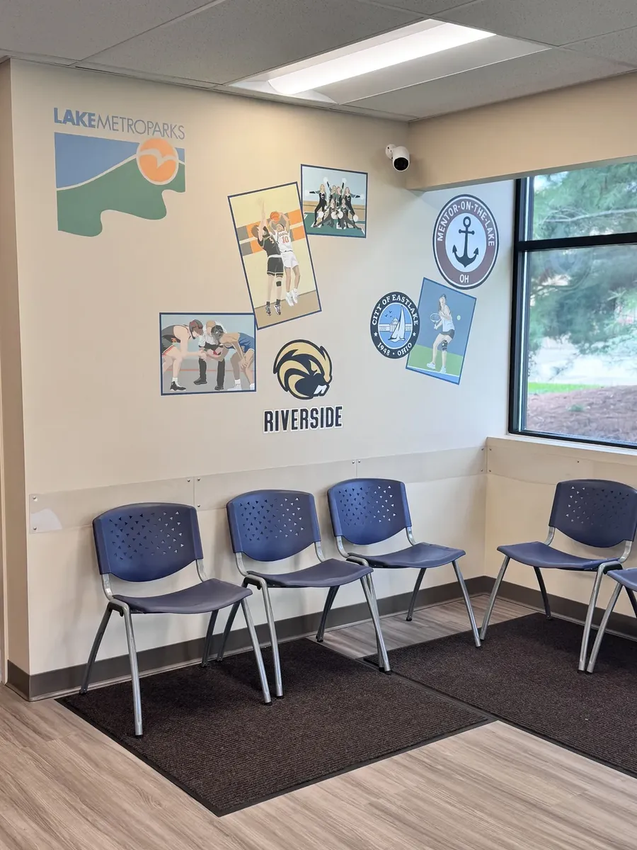 The waiting room at Lake County Dental