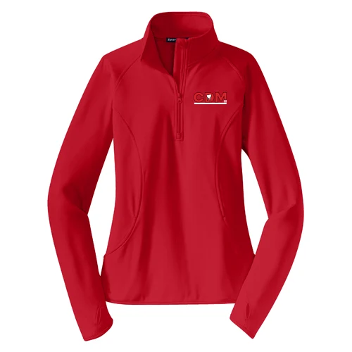 Women's Sport-Wick 1/4 Zip Pullover, True Red