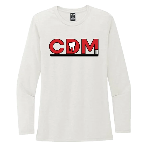 Women's Tri-Blend Long Sleeve Tee, Fairly White